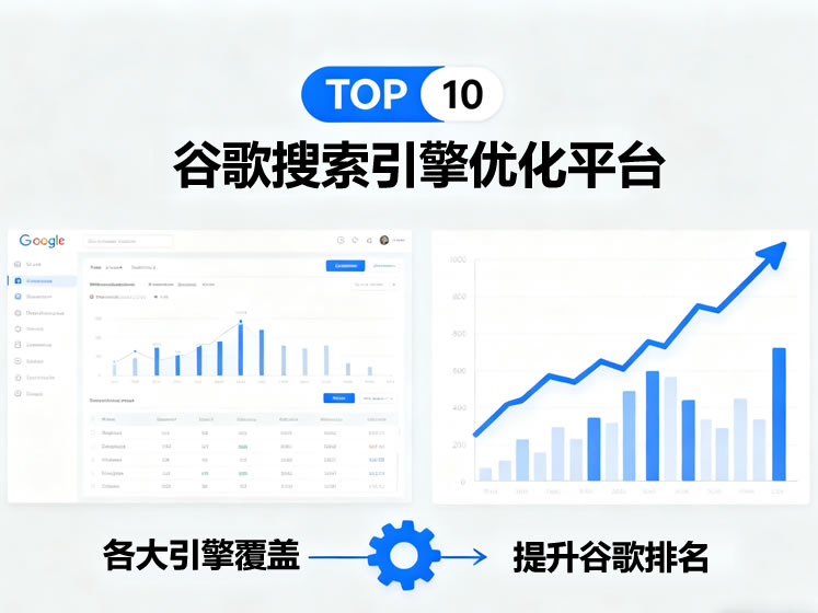 谷歌SEO服务展示，谷歌搜索结果页面排名靠前的示意图